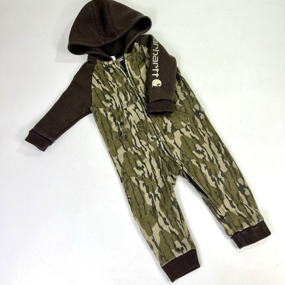 Carhartt One Piece Coveralls Baby 9 Months Camo Mossy Oak Bottomland